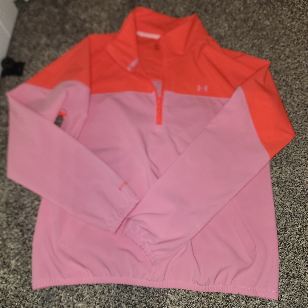 Under Armour Pink and Orange Pullover